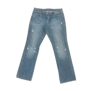 Michael Kors Dark Wash distressed Straight leg women’s jeans size 10